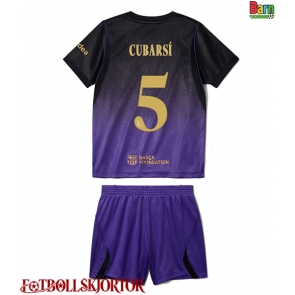 Barcelona Pau Cubarsi #5 Borta Kläder Barn 2026-27 Kortärmad (+ Korta byxor)